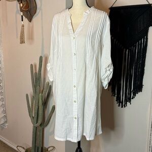 Club Z Collection Sheer Tunic-Length Shirt Dress